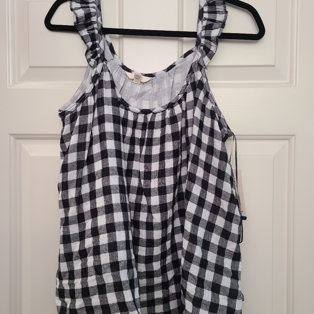 Terra & Sky Plaid Gingham Tank Top